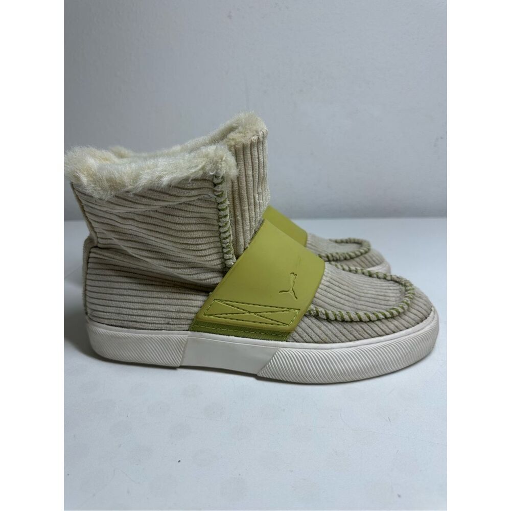 Puma El Roo Lo Womens Size 8 Gray Green White Corduroy Athletic Walking Sneakers